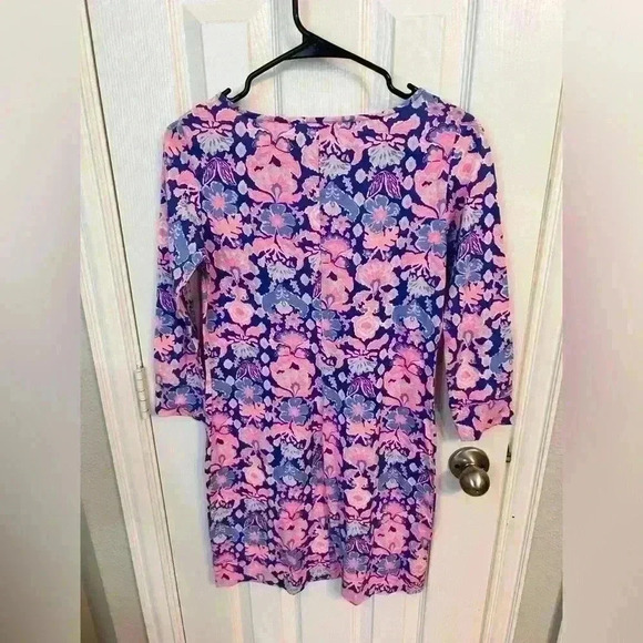 Lilly Pulitzer Marlowe Iris Blue Werk It Cotton Shirt Dress Size XS - Picture 2 of 6